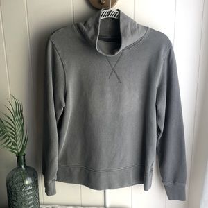 Madewell grey mock neck sweatshirt size Large cozy